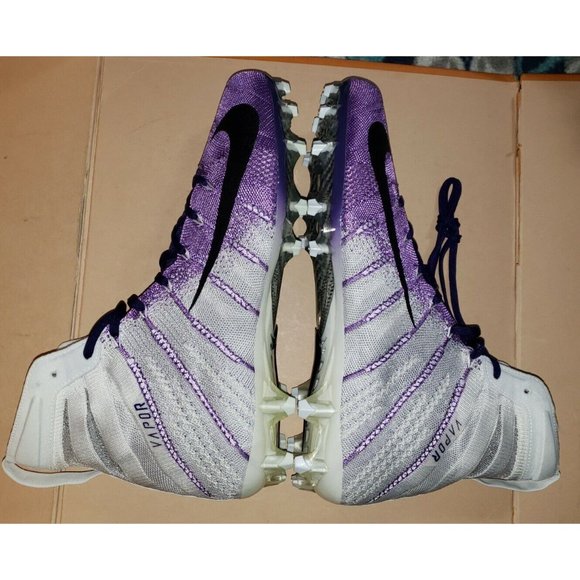 NIKE VAPOR UNTOUCHABLE 3 ELITE  FOOTBALL WHITE/PURPLE MEN\'S SIZE 13.5 NEW
